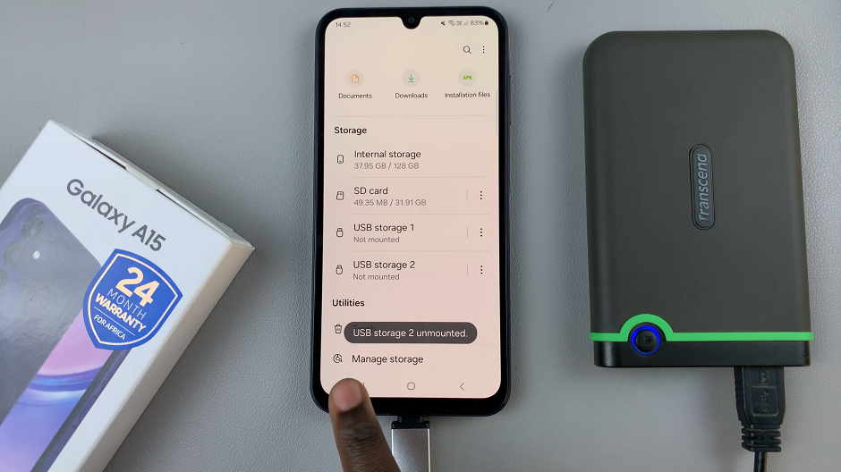 Safely Remove External Hard Disk From Samsung Galaxy A15