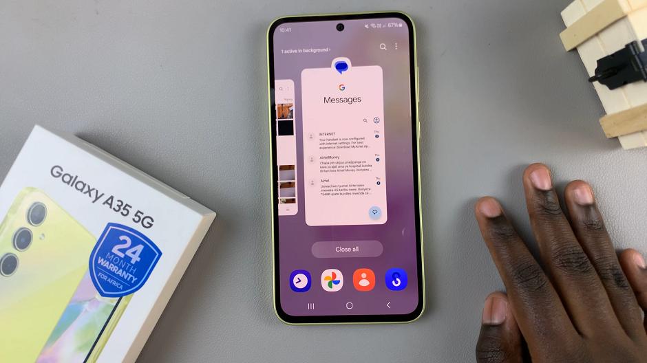 Close Background Apps On Samsung Galaxy A35 5G