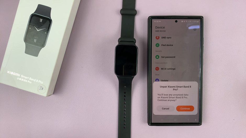 Unpair (Disconnect) Xiaomi Smart Band 8 Pro From Android Phone