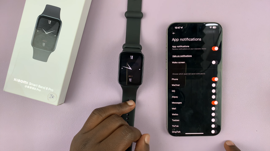 Enable iPhone Notifications On Xiaomi Smart Band 8 Pro