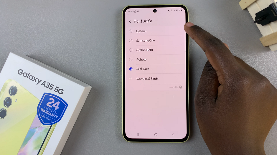 How To Revert To Default Font Style On Samsung Galaxy A35 5G