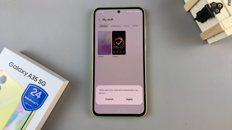 Revert To Default Theme On Samsung Galaxy A35 5G