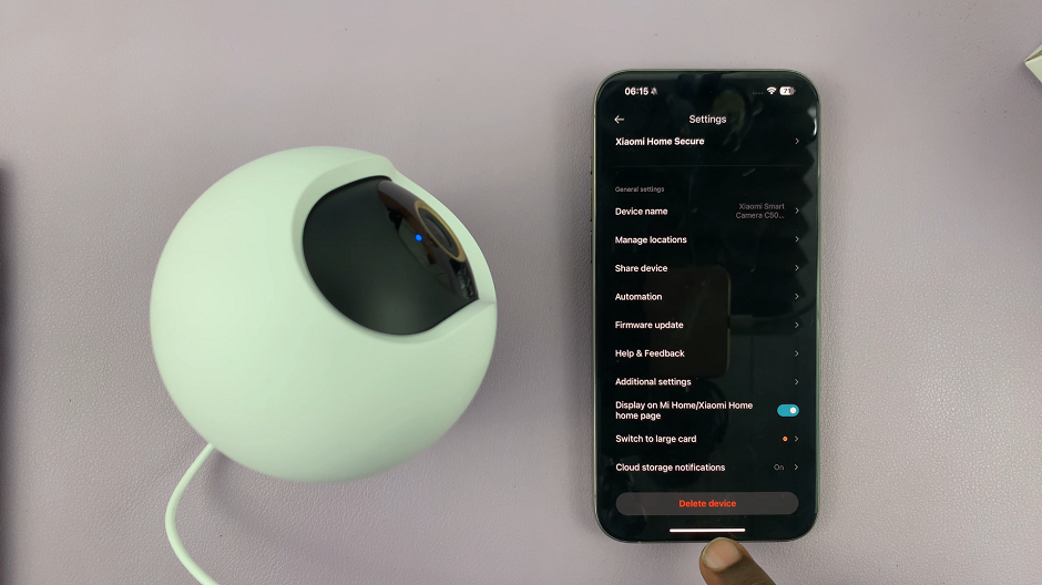Remove Xiaomi Smart Camera C500 Pro From Mi Home App
