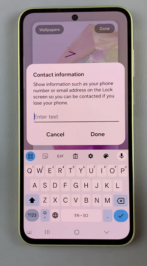 Remove Contact Information From Lock Screen Of Samsung Galaxy A35 5G