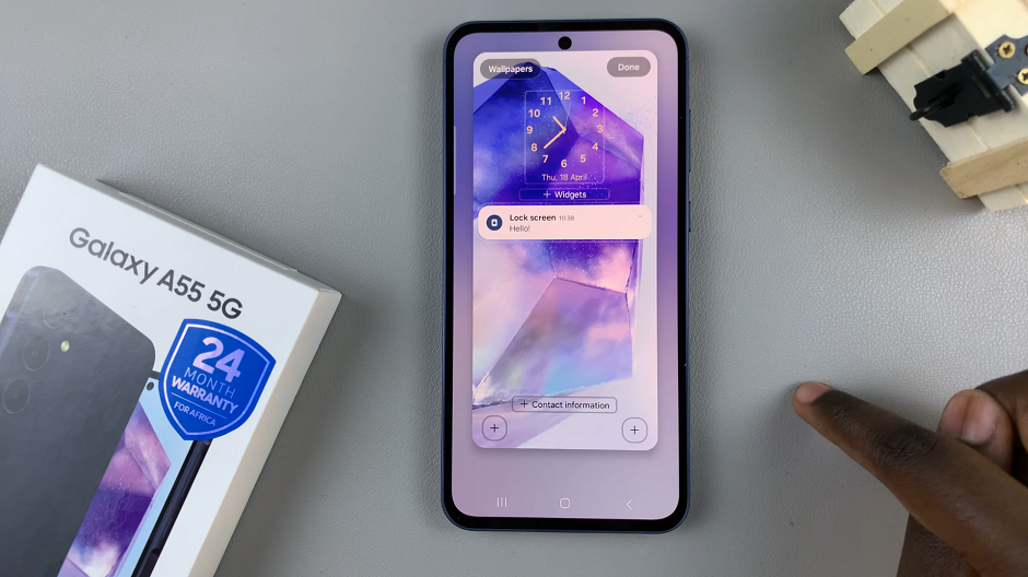 How To Delete Contact Information From Lock Screen Of Samsung Galaxy A55 5G