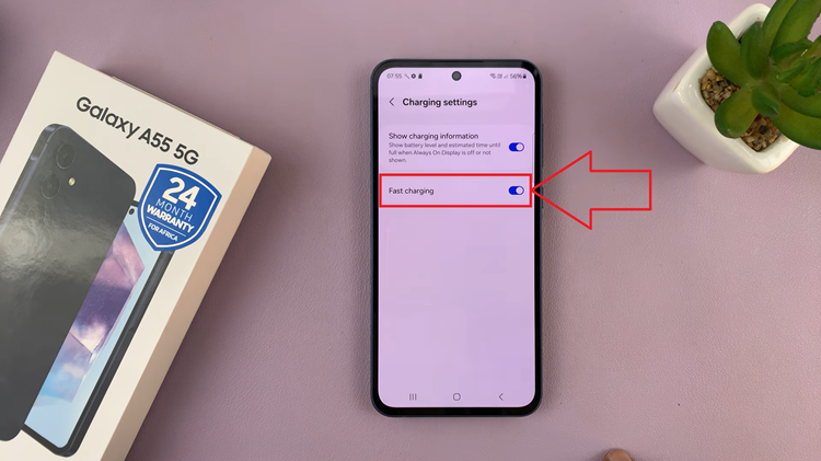 Enable Fast Charging On Samsung Galaxy A55 5G