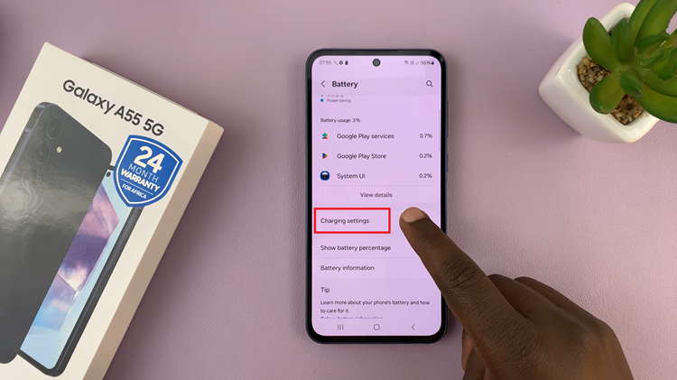 Enable Fast Charging On Samsung Galaxy A55 5G