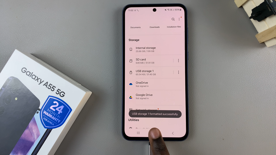 How To Format USB Flash Drive On Samsung Galaxy A55 5G