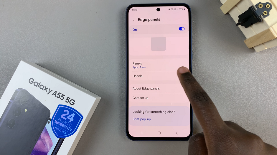 Move Edge Panel To Right/Left On Samsung Galaxy A55 5G