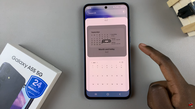How To Add Calendar Widget To Home Screen On Samsung Galaxy A55 5G