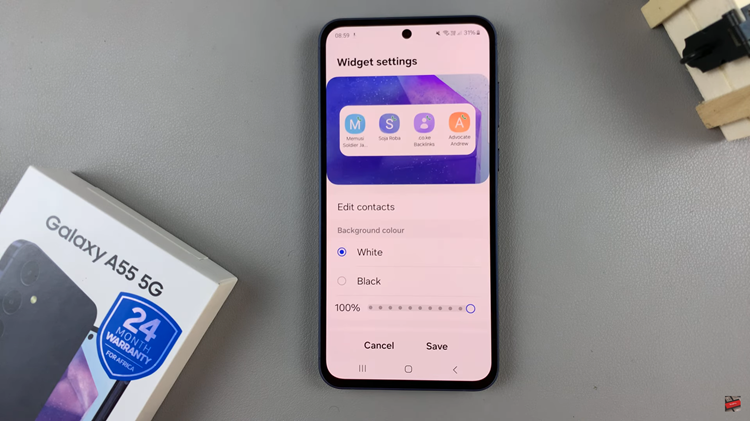 How To Add Contact Widget To Home Screen On Samsung Galaxy A55 5G