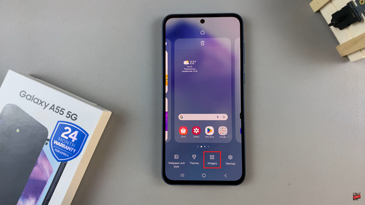How To Add Dual Clock To Home Screen On Samsung Galaxy A55 5G
