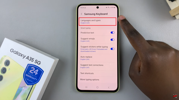 How To Add Keyboard Languages On Samsung Galaxy A35 5G