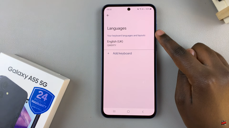 How To Add Keyboard Languages On Samsung Galaxy A55 5G