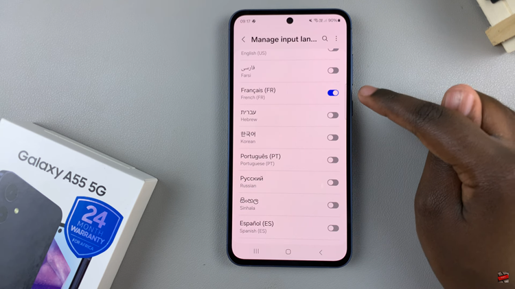 How To Add Keyboard Languages On Samsung Galaxy A55 5G