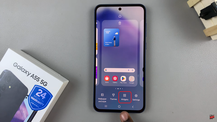 How To Add Photo Widget To Home Screen On Samsung Galaxy A55 5G