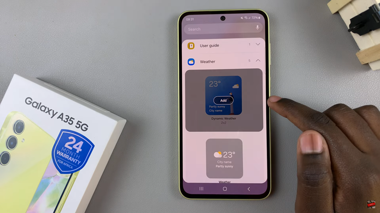 How To Add Weather Widget To Home Screen On Samsung Galaxy A35 5G