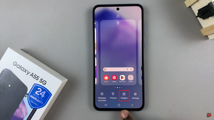 How To Add Weather Widget To Home Screen On Samsung Galaxy A55 5G