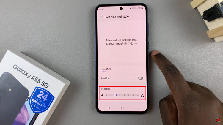 How To Change Font Size On Samsung Galaxy A55 5G