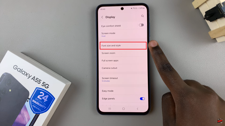 How To Change Font Size On Samsung Galaxy A55 5G