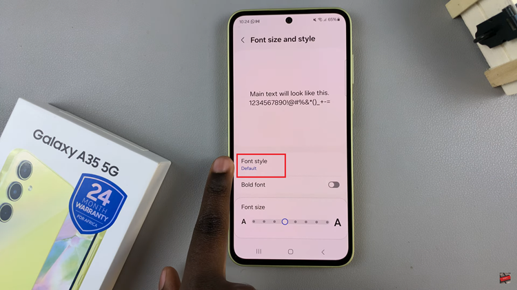 How To Change Font Style On Samsung Galaxy A35 5G