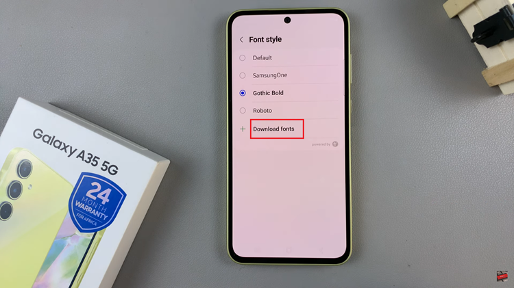 How To Change Font Style On Samsung Galaxy A35 5G