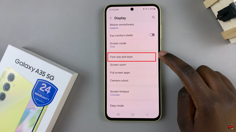 How To Change Font Style On Samsung Galaxy A35 5G