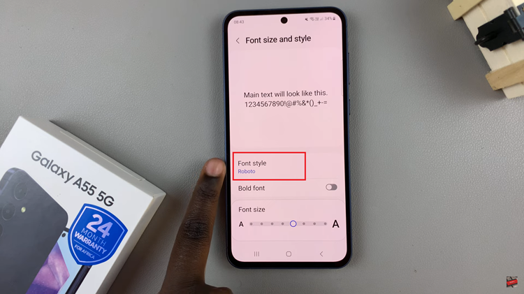 How To Change Font Style On Samsung Galaxy A55 5G