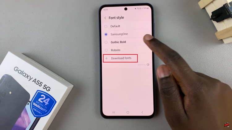 How To Change Font Style On Samsung Galaxy A55 5G