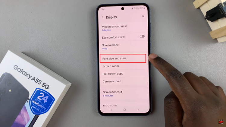 How To Change Font Style On Samsung Galaxy A55 5G
