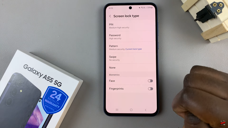How To Change Lock Screen Type On Samsung Galaxy A55 5G