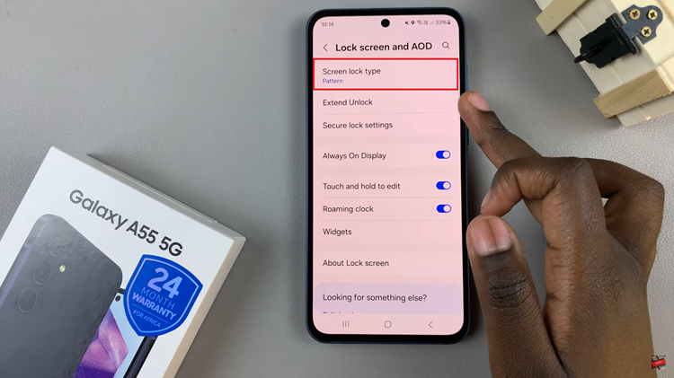 How To Change Lock Screen Type On Samsung Galaxy A55 5G