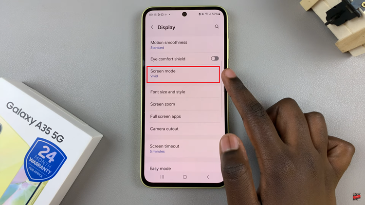 How To Change Screen Mode On Samsung Galaxy A35 5G
