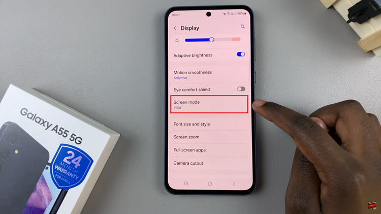 How To Change Screen Mode On Samsung Galaxy A55 5G