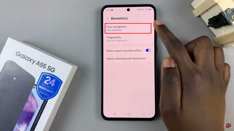 How To Delete Face Unlock Data On Samsung Galaxy A55 5G