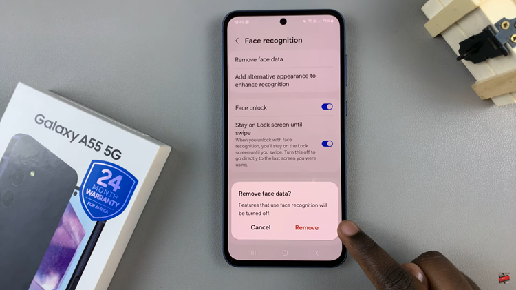 How To Delete Face Unlock Data On Samsung Galaxy A55 5G