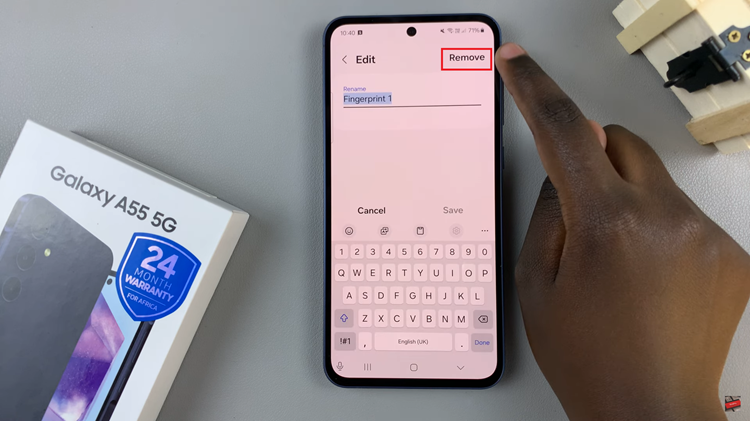 How To Delete Registered Fingerprints On Samsung Galaxy A55 5G