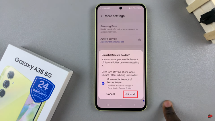 How To Delete Secure Folder On Samsung Galaxy A35 5G