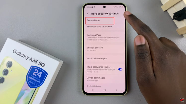 How To Delete Secure Folder On Samsung Galaxy A35 5G