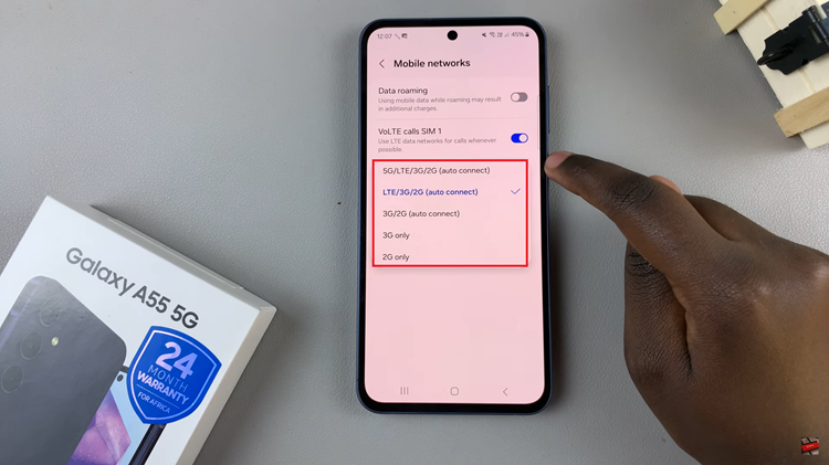 How To Disable 5G On Samsung Galaxy A55 5G