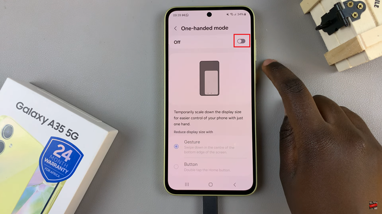 How To Disable One-Handed Mode On Samsung Galaxy A35 5G