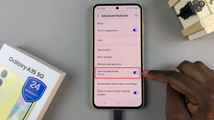 How To Disable One-Handed Mode On Samsung Galaxy A35 5G