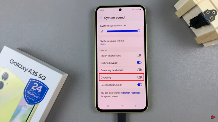 How To Enable & Disable Charging Sounds On Samsung Galaxy A35 5G