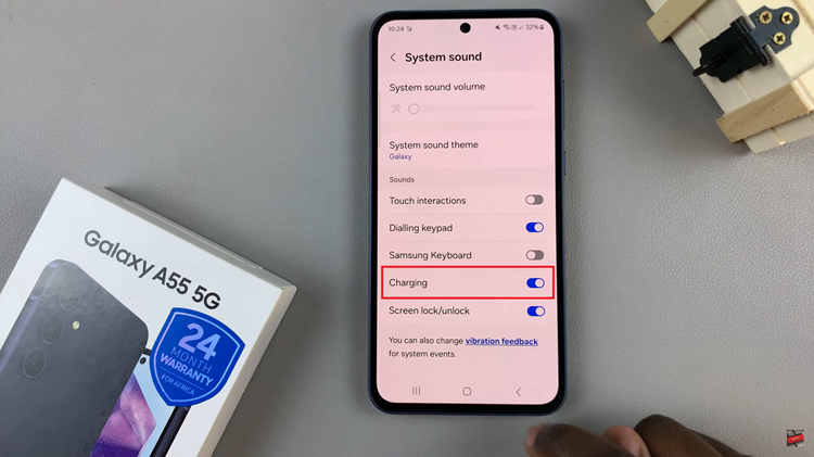 How To Enable & Disable Charging Sounds On Samsung Galaxy A55 5G