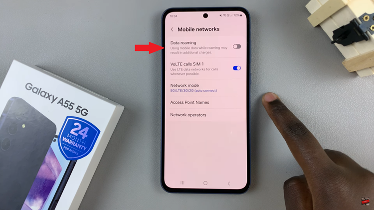 How To Enable & Disable Data Roaming On Samsung Galaxy A55 5G
