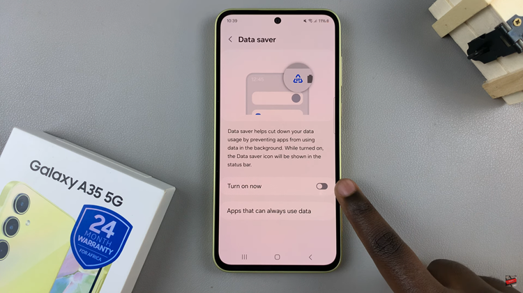 How To Enable & Disable Data Saver On Samsung Galaxy A35 5G