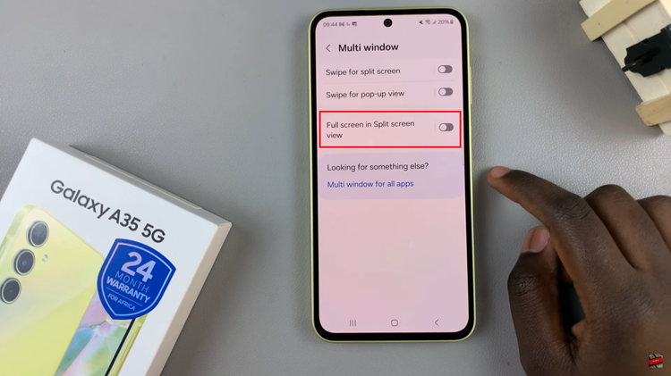 How To Enable & Disable Full Screen In Split Screen On Samsung Galaxy A35 5G