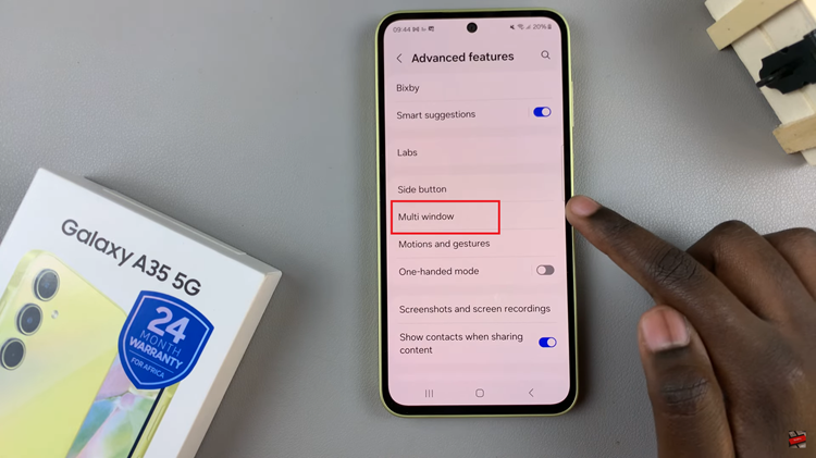 How To Enable & Disable Full Screen In Split Screen On Samsung Galaxy A35 5G