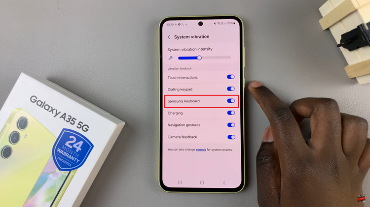 How To Enable & Disable Keyboard Vibration On Samsung Galaxy A35 5G