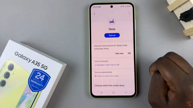 How To Enable & Disable Sleep Mode On Samsung Galaxy A35 5G